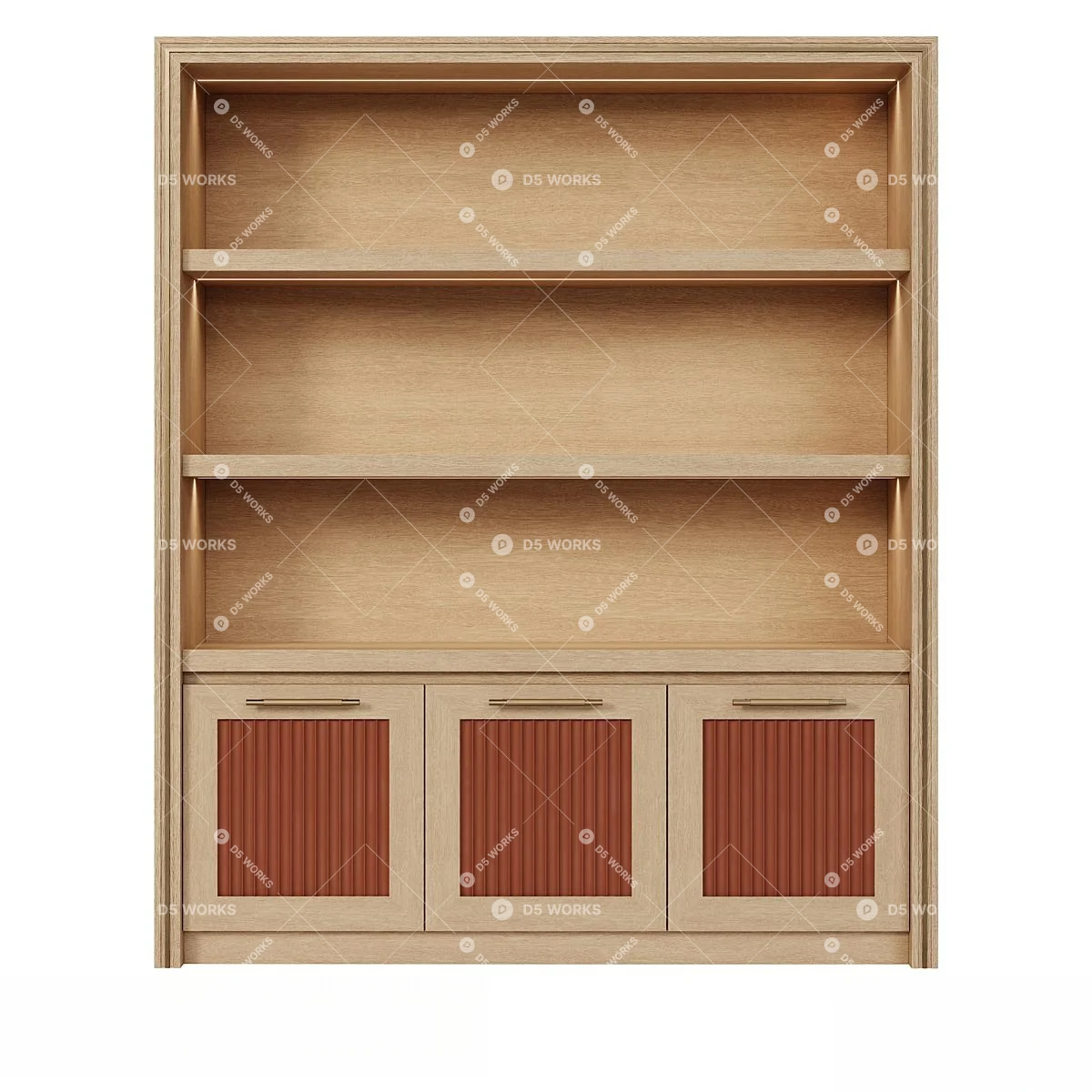 Contemporary Bookcase 3d model thumbnail 2