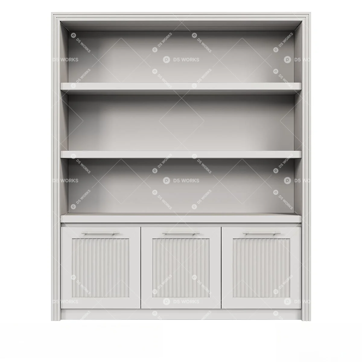 Contemporary Bookcase 3d model thumbnail 3