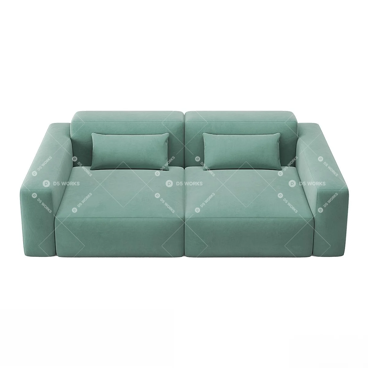 Three-seater Sofa 3d model thumbnail 2
