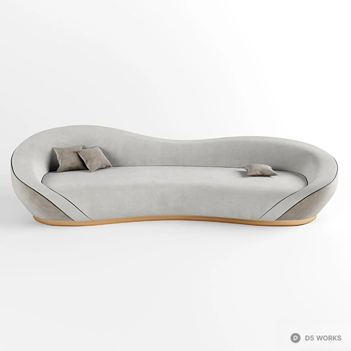 Minimalist Upholstered Armchair 3d model thumbnail 3