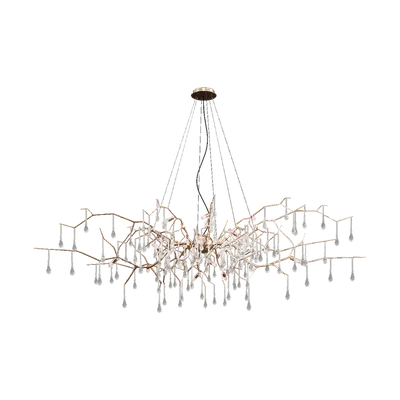 Modern metal tree branch chandelier 3d model