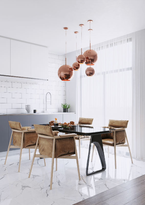 Modern Dining Table & Chairs Set