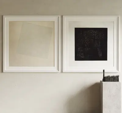 Minimalist Dual Frame Wall Art 3d model