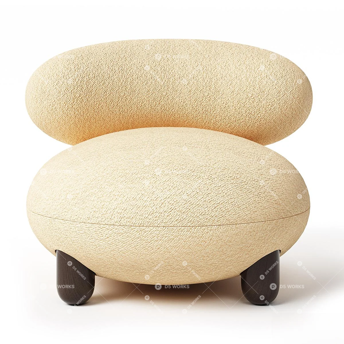 Contemporary Armchair 3d model thumbnail 3