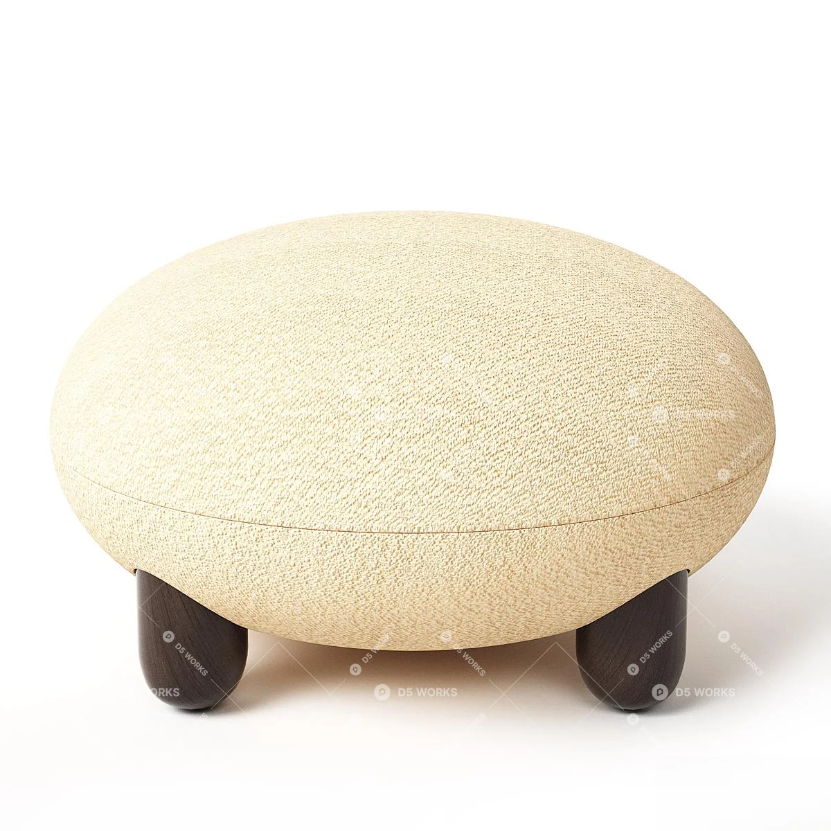 Contemporary Armchair 3d model thumbnail 6