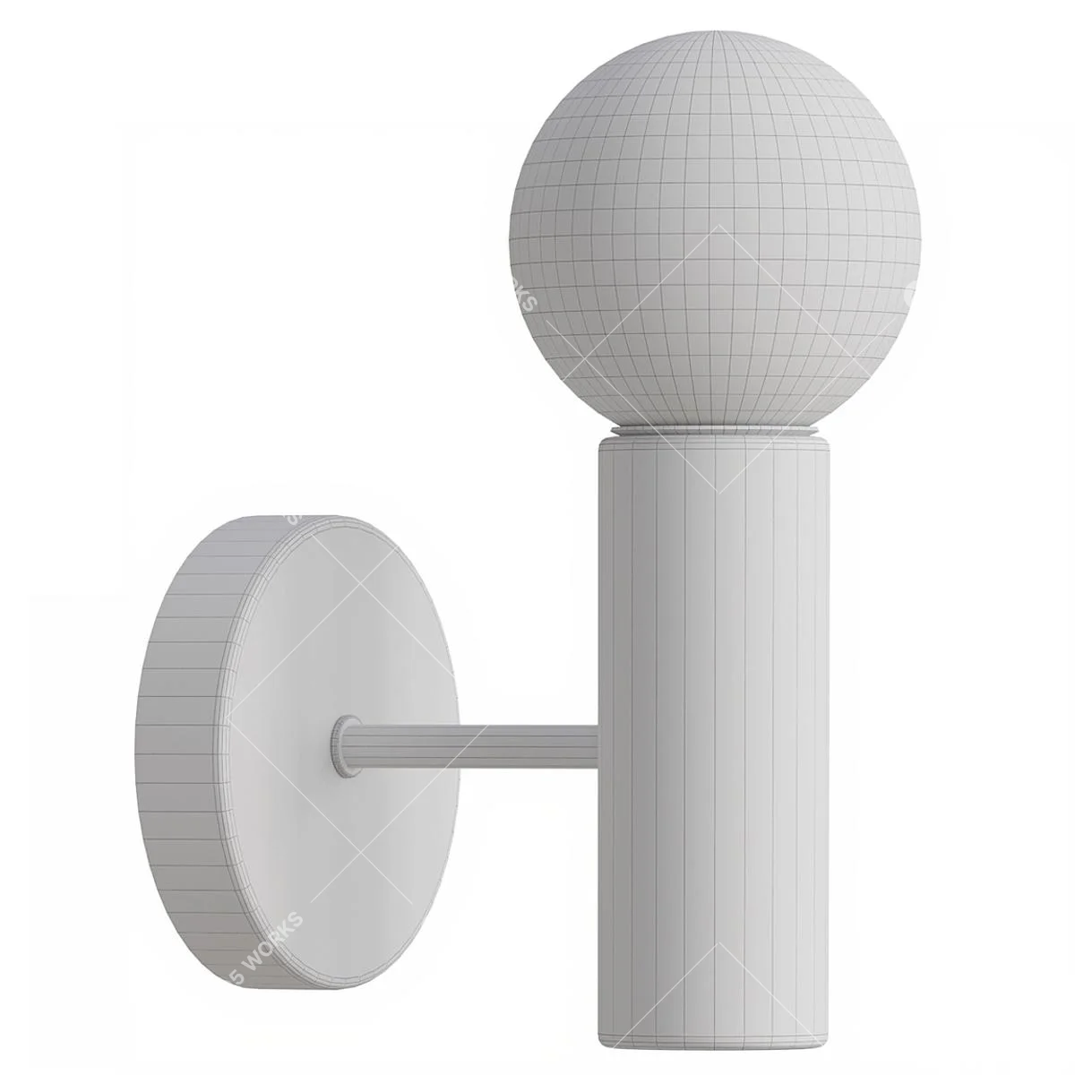 Contemporary Wall Lamp 3d model thumbnail 3