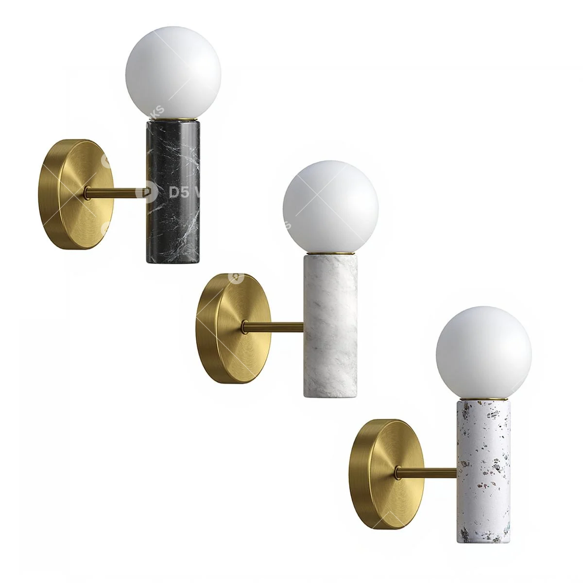 Contemporary Wall Lamp 3d model thumbnail 2