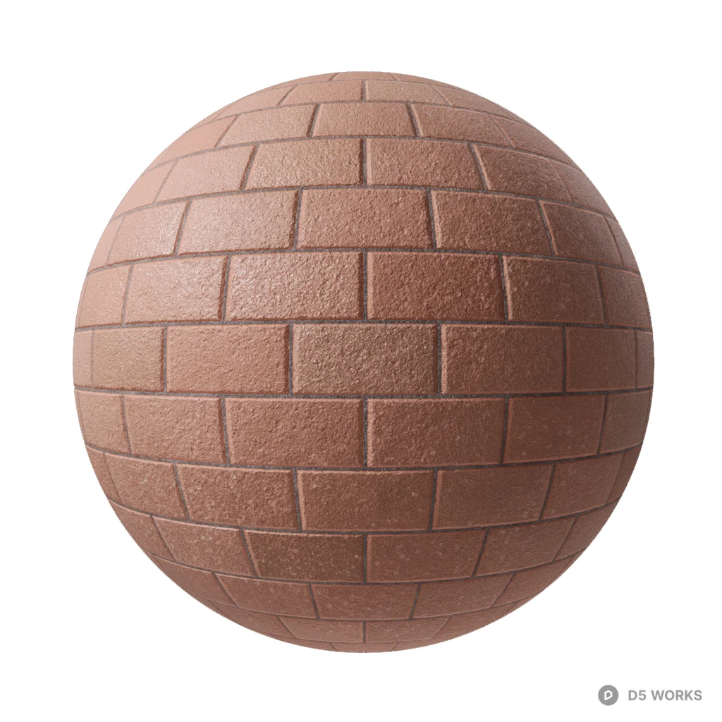Brown street tiles pbr material - Image 1