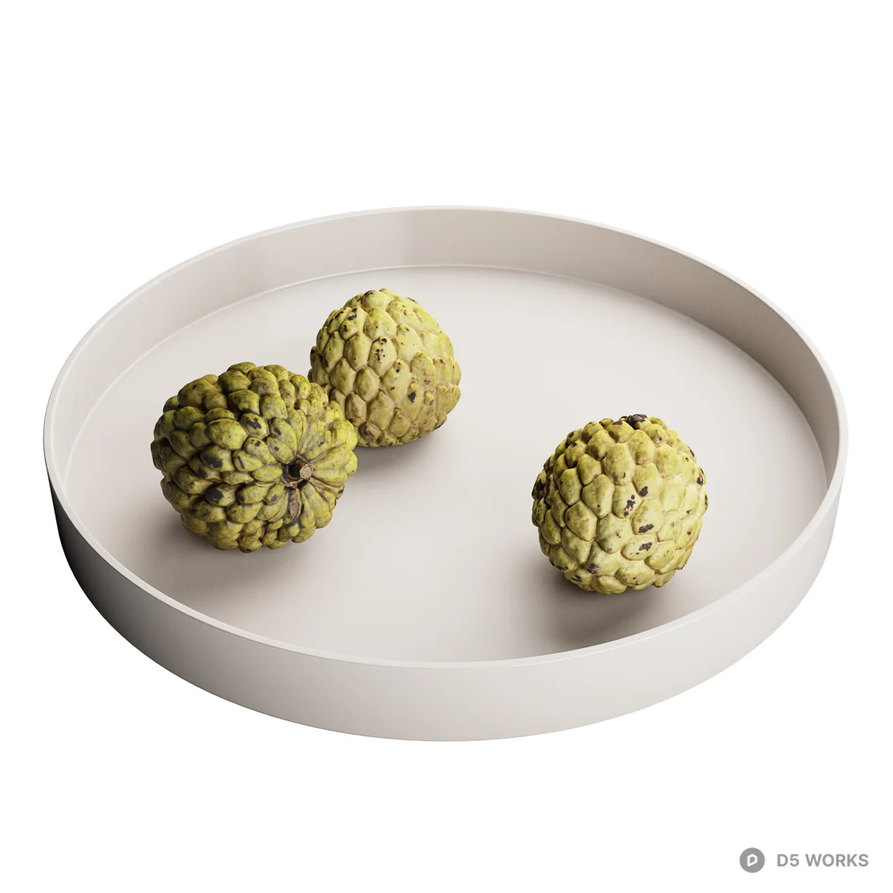 Minimalist Ceramic Fruit Tray 3d model - Image 1