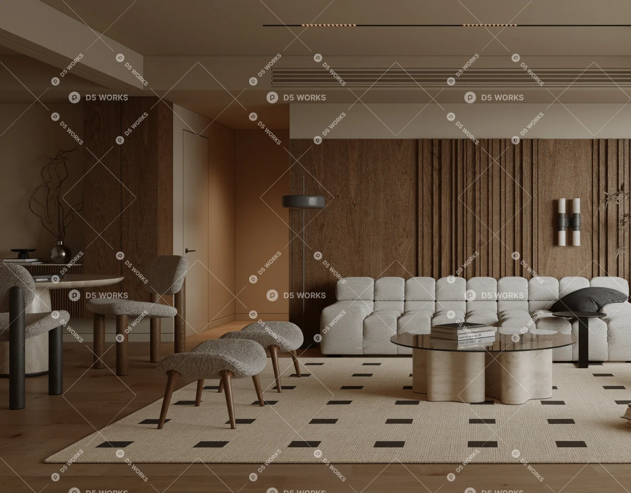 Home Living Room 3d model thumbnail 2