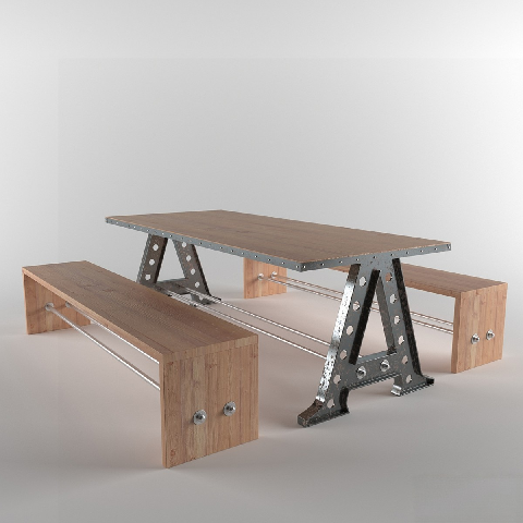 Modern Outdoor Table & Chairs Set