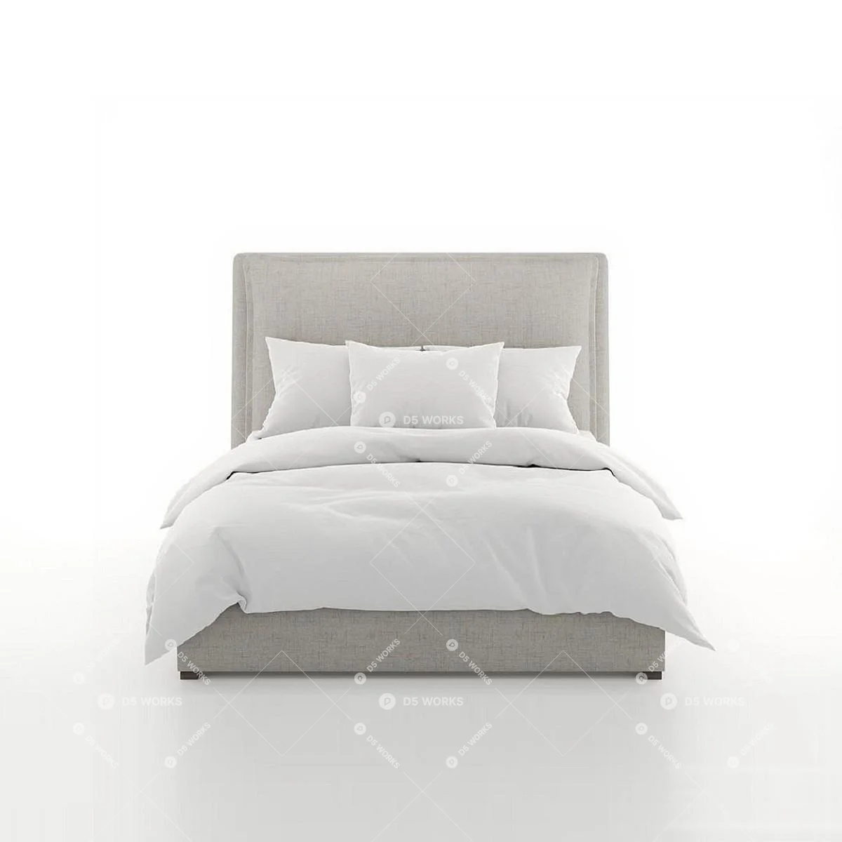 Modern Double Bed 3d model thumbnail 2