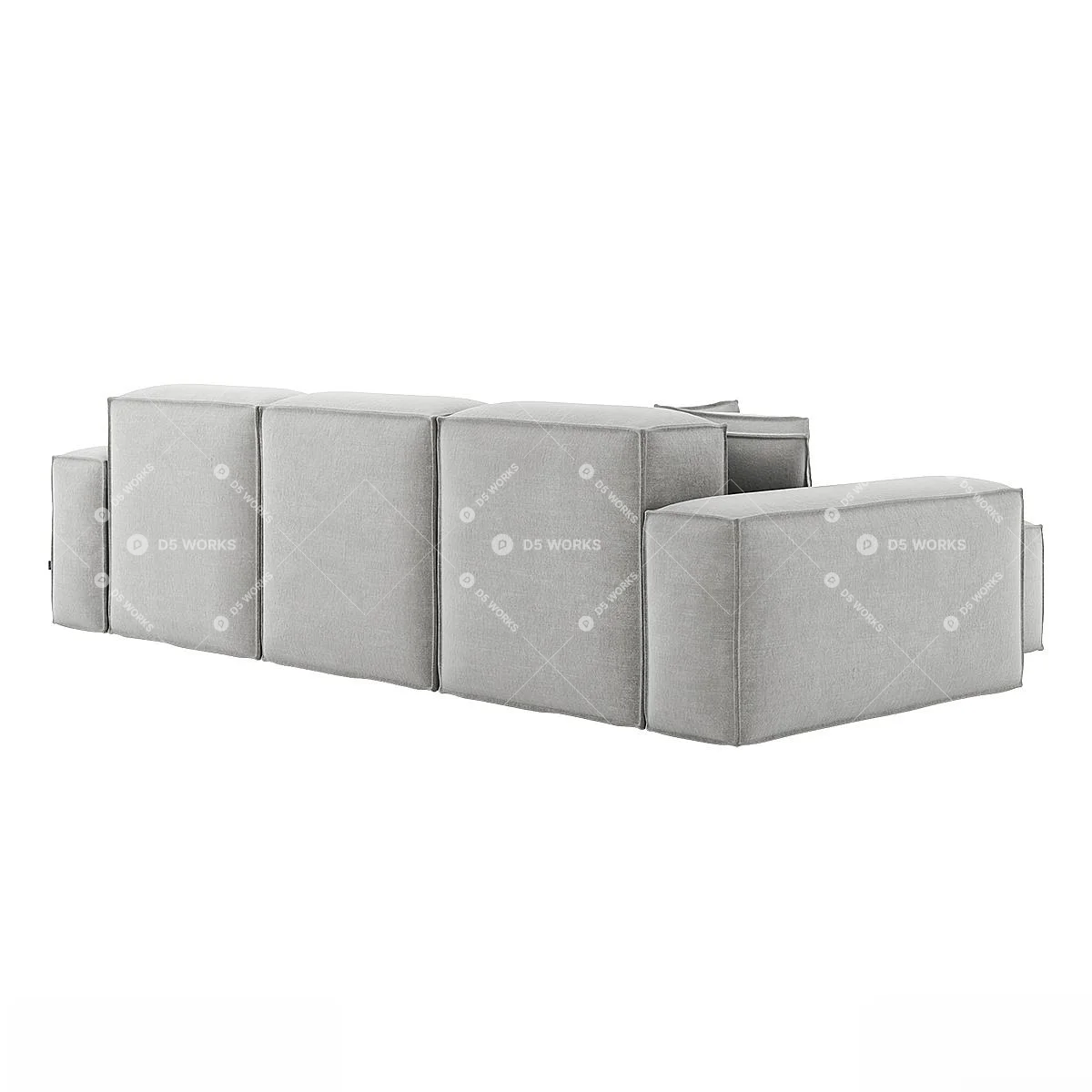 Three-seater Sofa 3d model thumbnail 3
