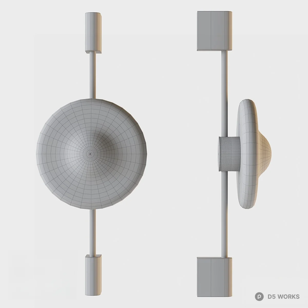 Modern Glass Wall Lamp 3d model thumbnail 3