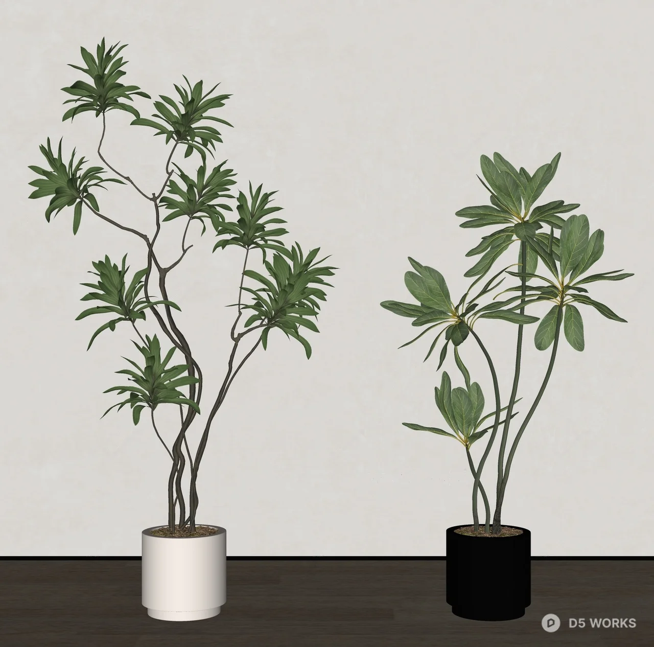 Minimalist Potted Plant 3d model thumbnail 2