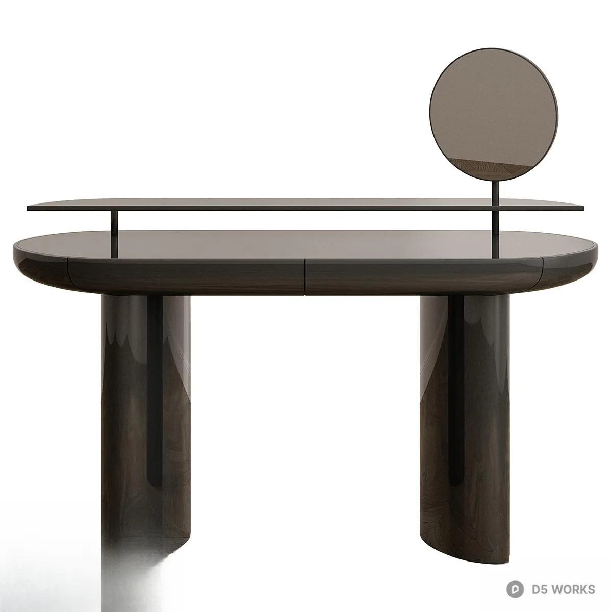 Minimalist Glossy Dressing Table 3d model thumbnail 3