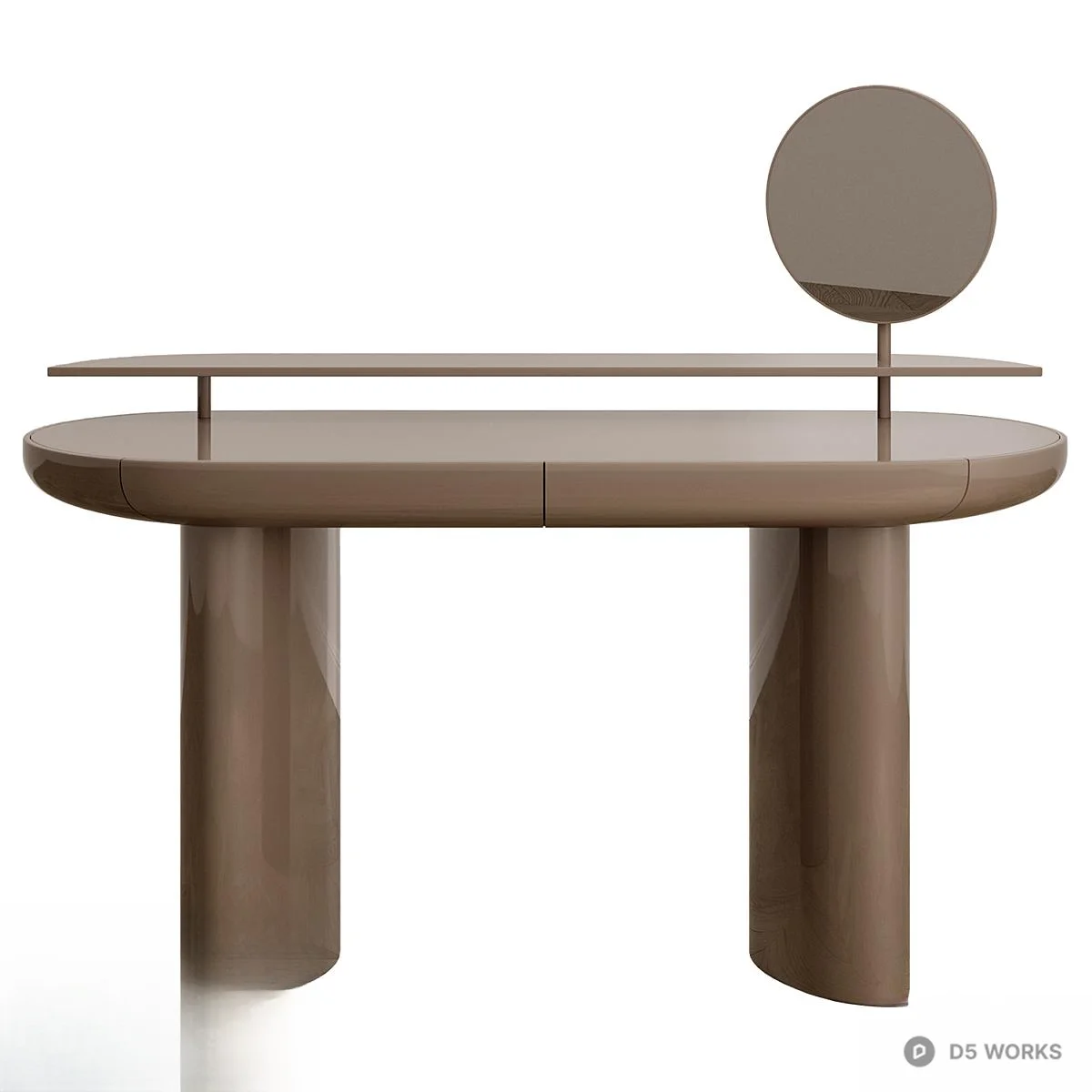 Minimalist Glossy Dressing Table 3d model thumbnail 2