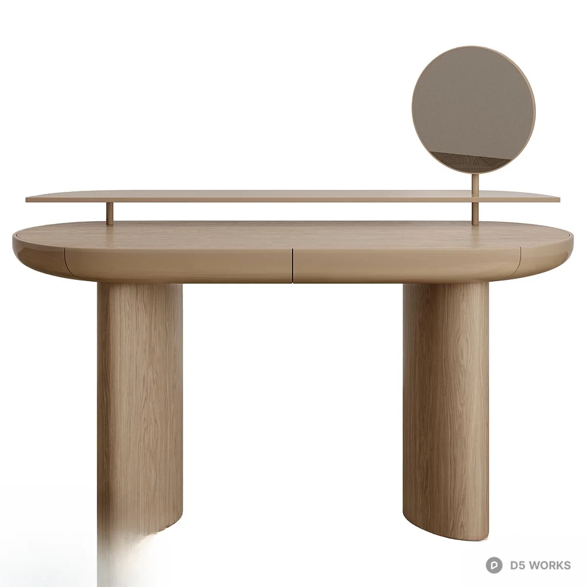 Minimalist Glossy Dressing Table 3d model thumbnail 5