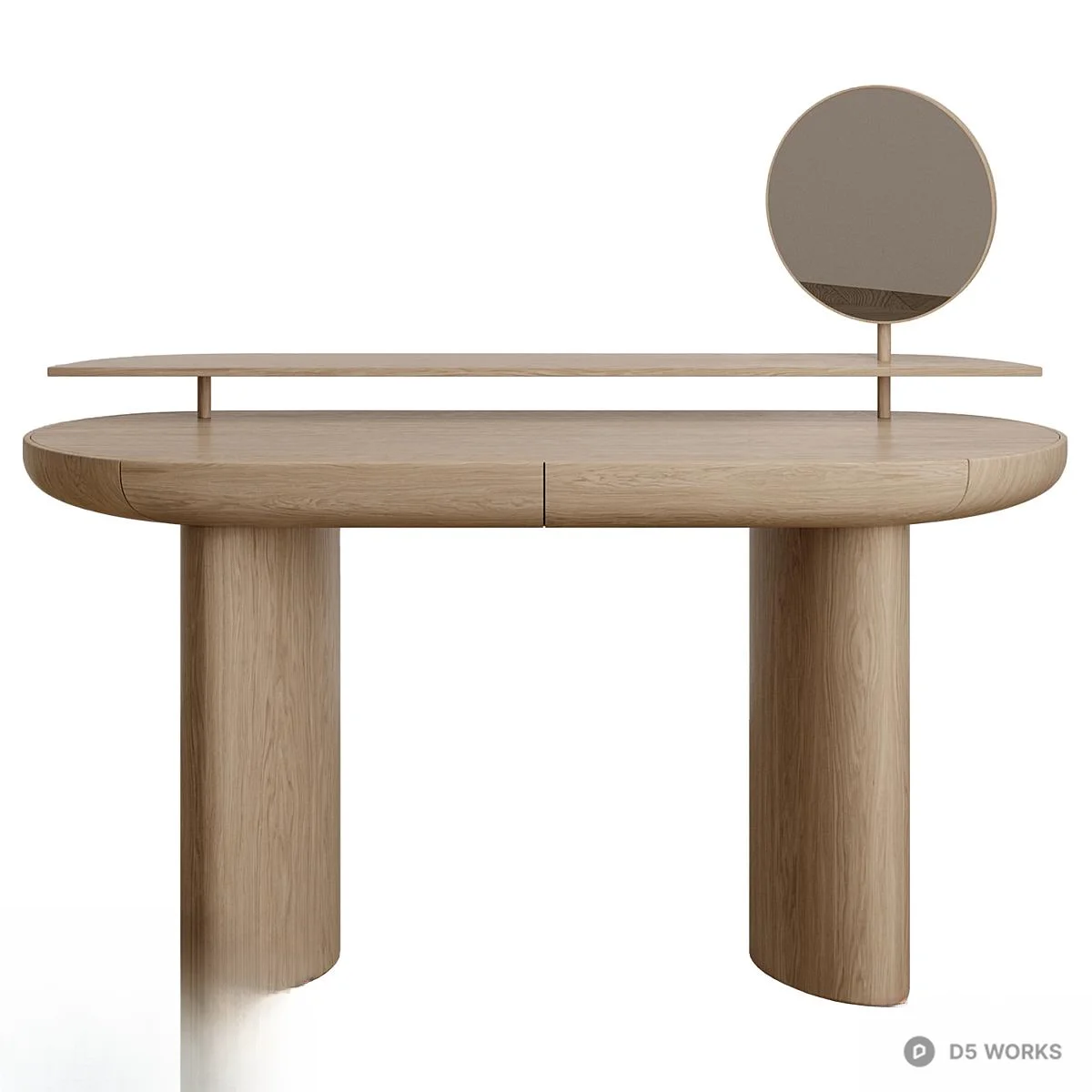 Minimalist Glossy Dressing Table 3d model thumbnail 4