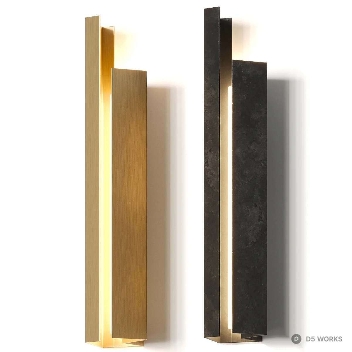 Minimalist Linear Wall Lamp 3d model - Image 1