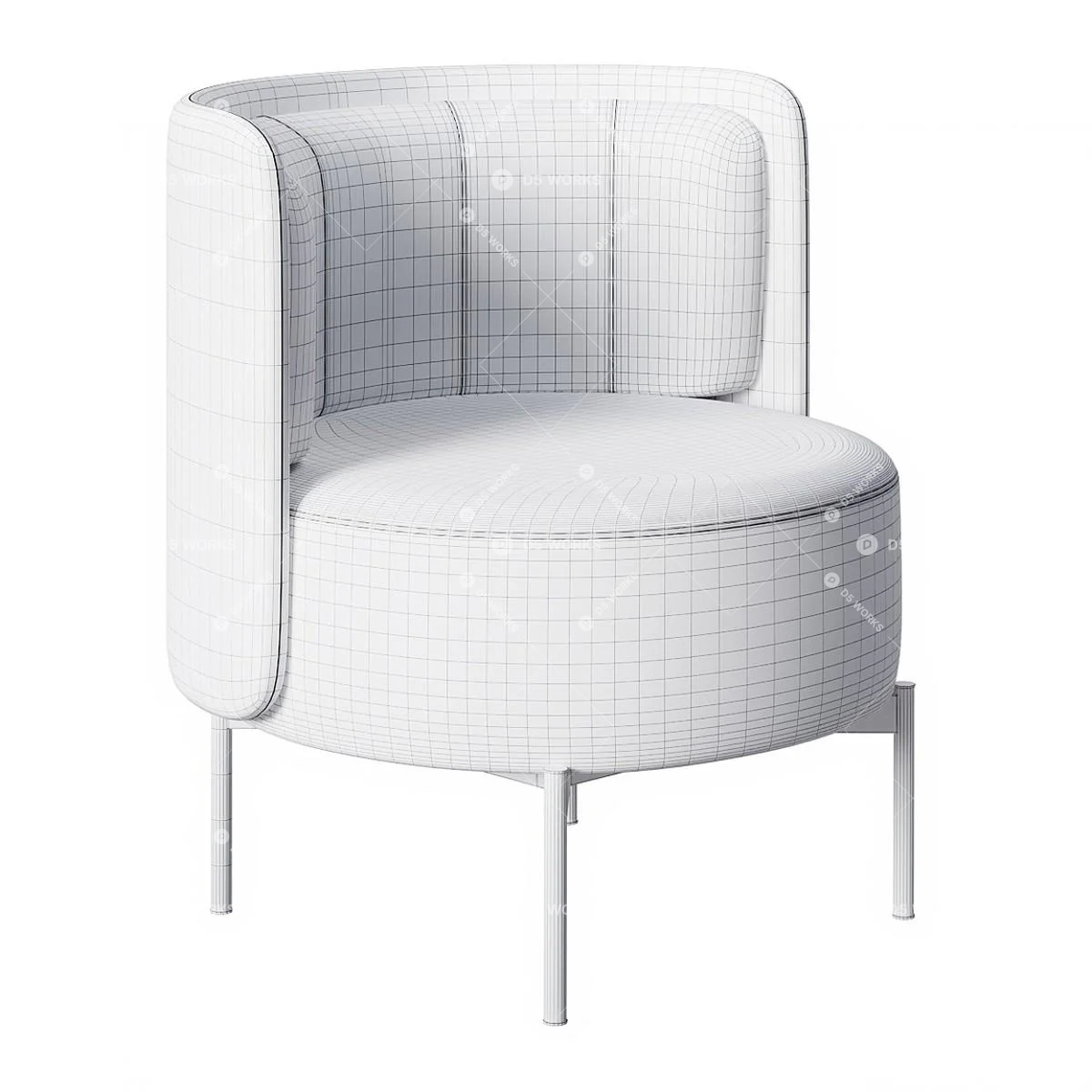Armchair 3d model thumbnail 3