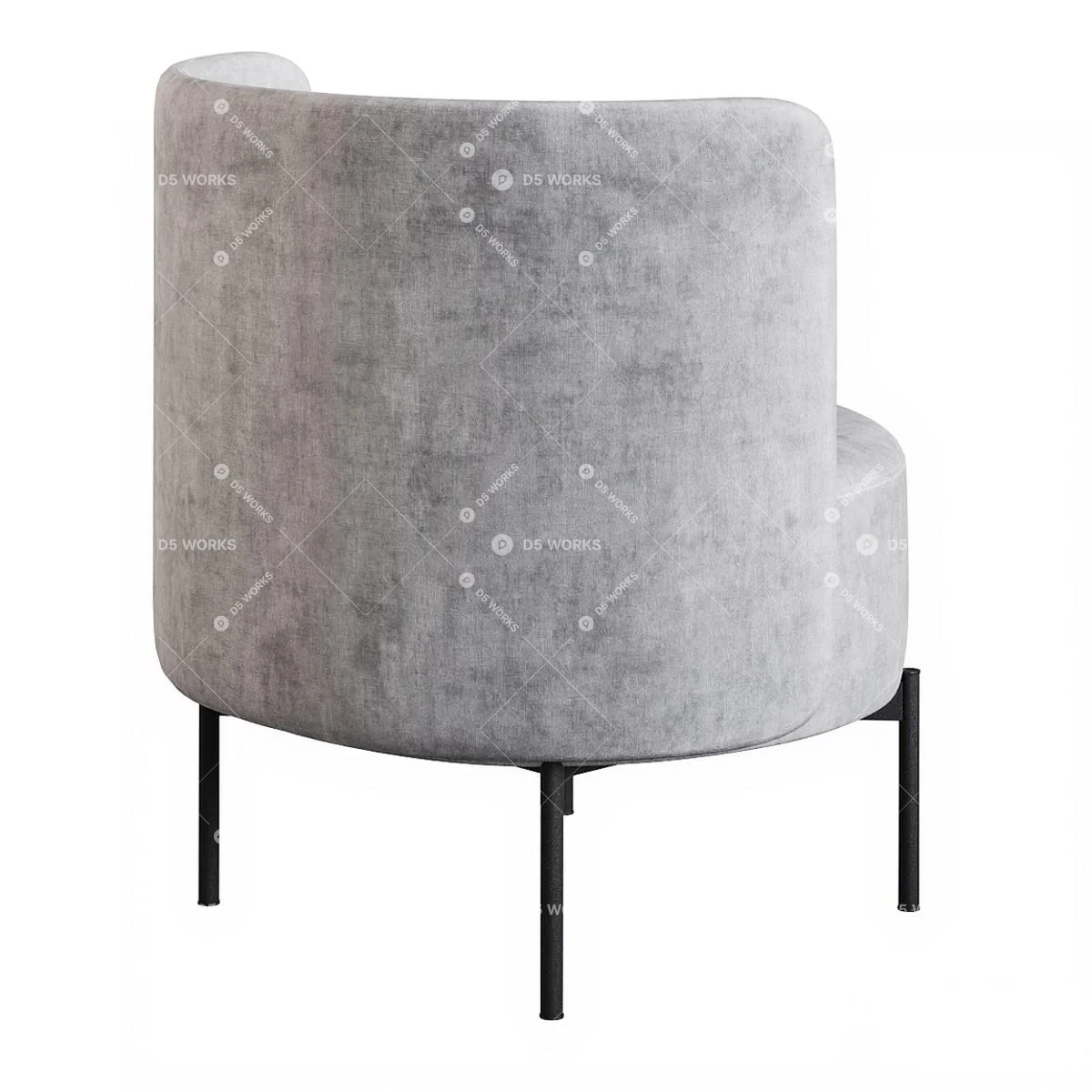 Armchair 3d model thumbnail 2