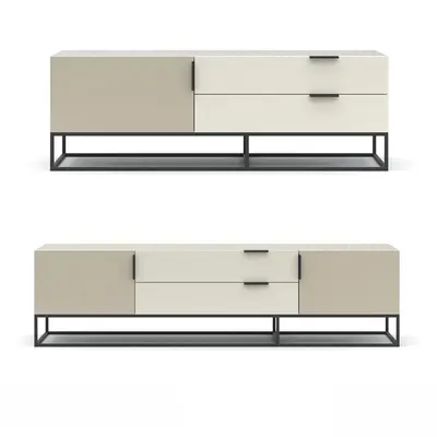 Minimalist Metal Frame TV Cabinet 3d model