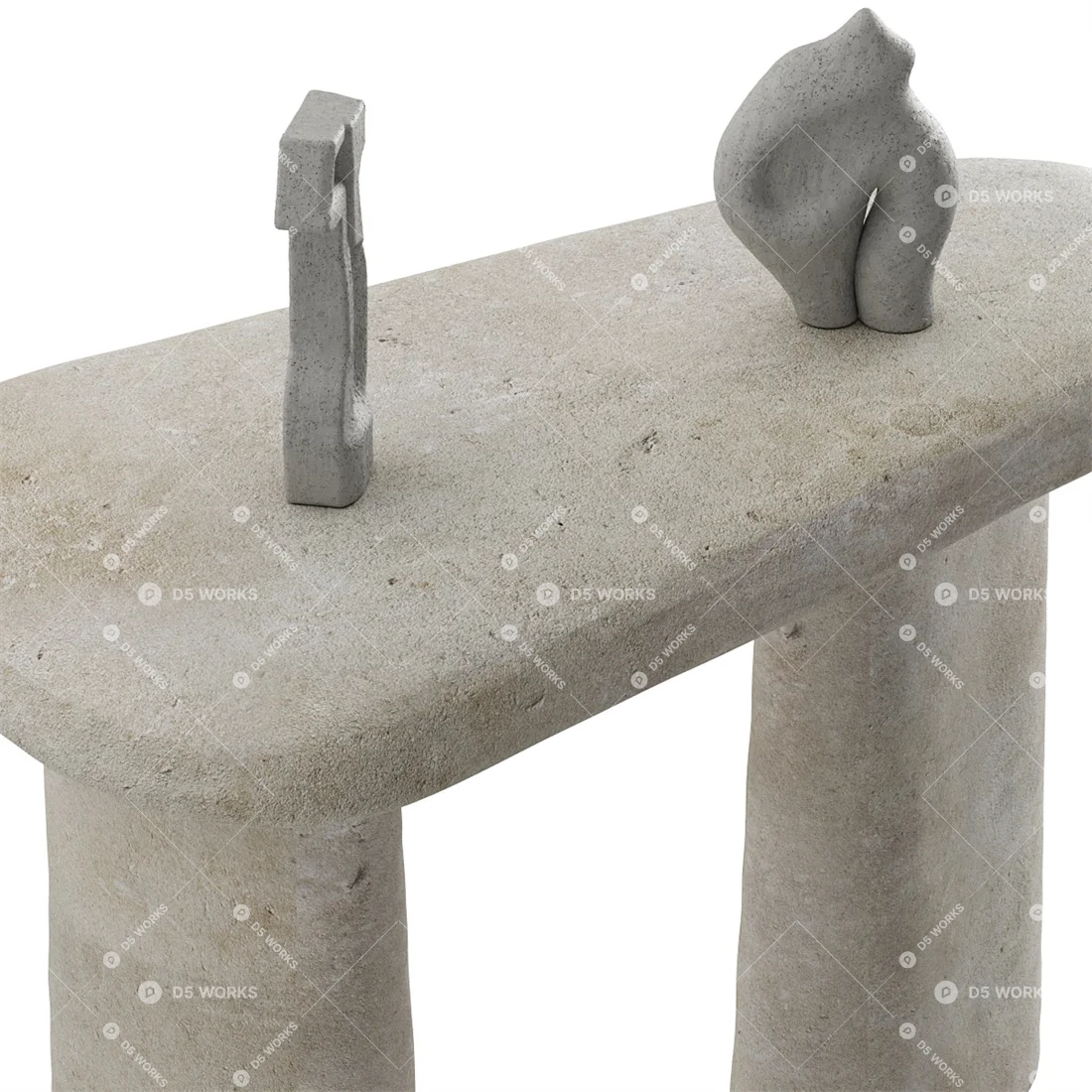Minimalist Console Table 3d model thumbnail 2