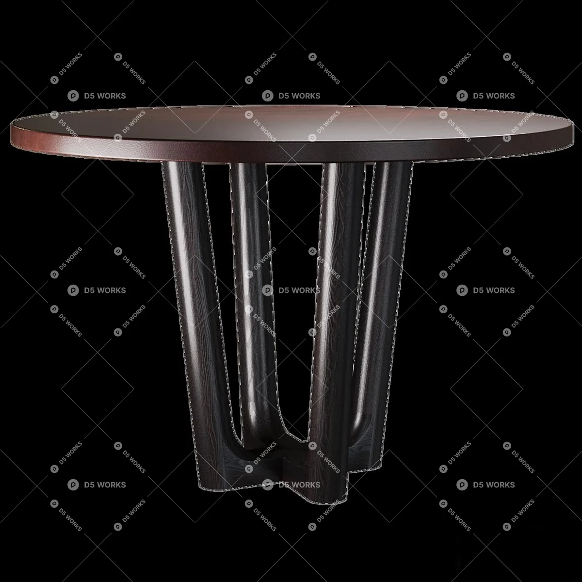 Minimalist Round Side Table 3d model thumbnail 2