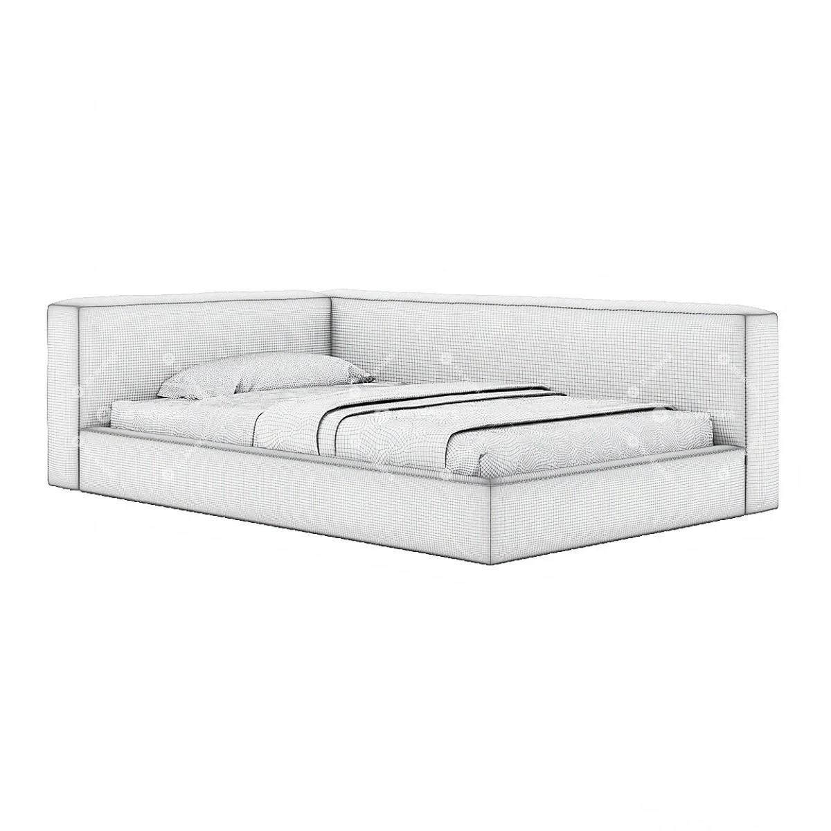 Modern Children's Bed 3d model thumbnail 4