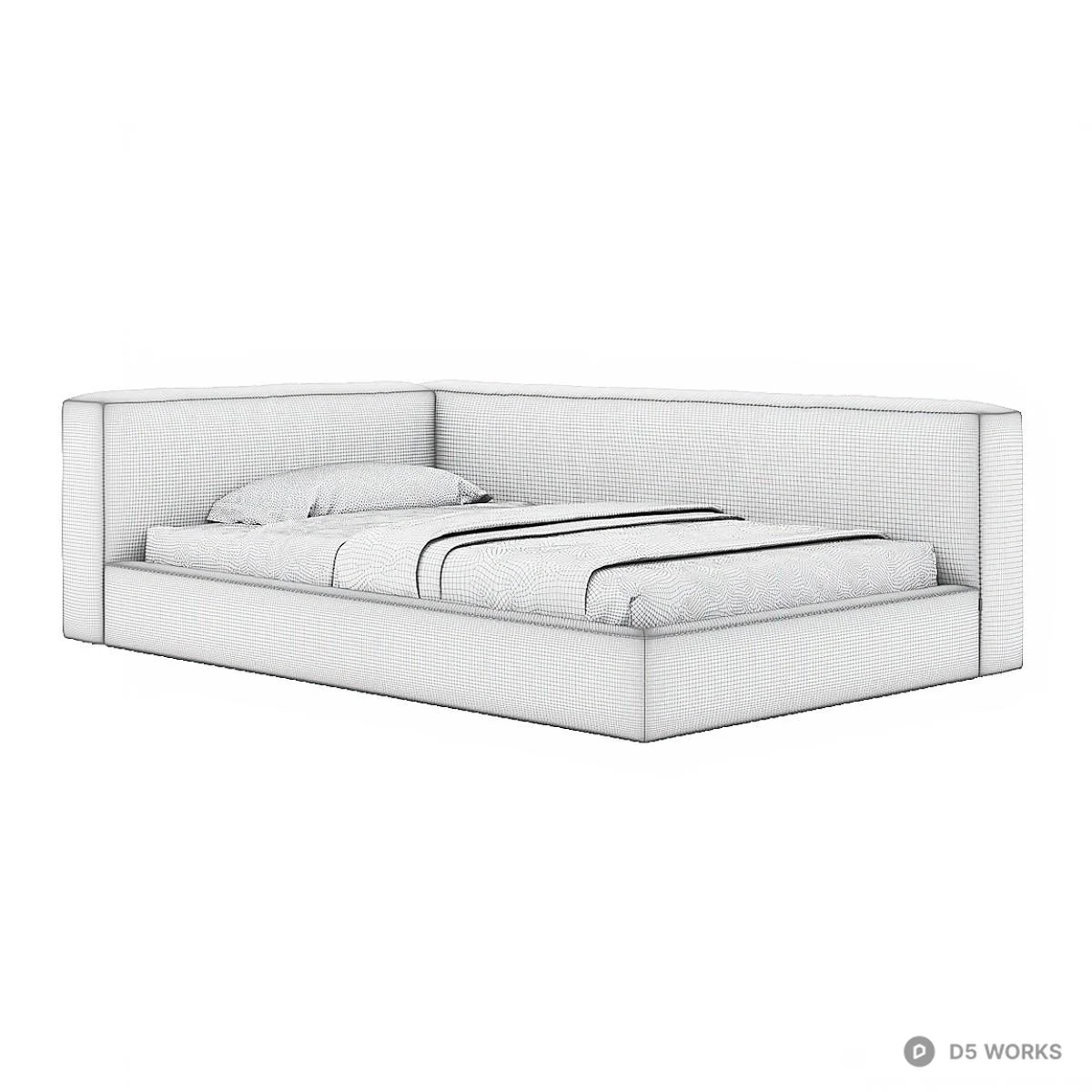 Modern Children Bed 3d model thumbnail 4