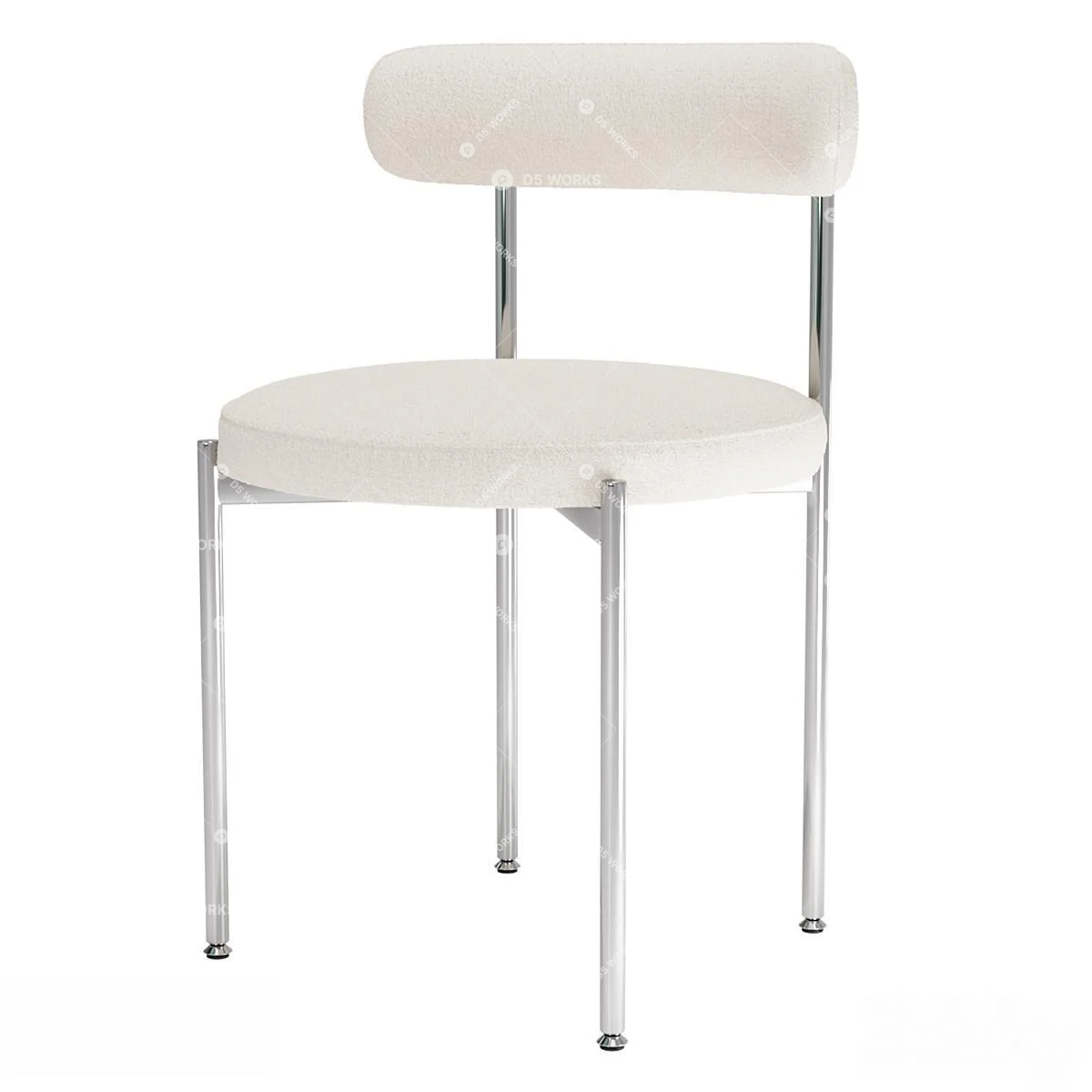 Contemporary Dining Chair 3d model thumbnail 3