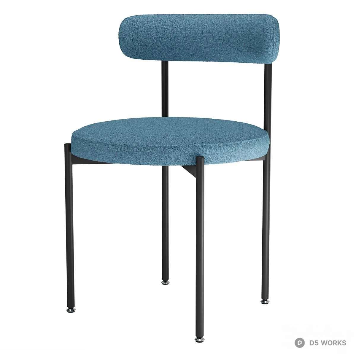 Minimalist Upholstered Leisure Chair 3d model thumbnail 2