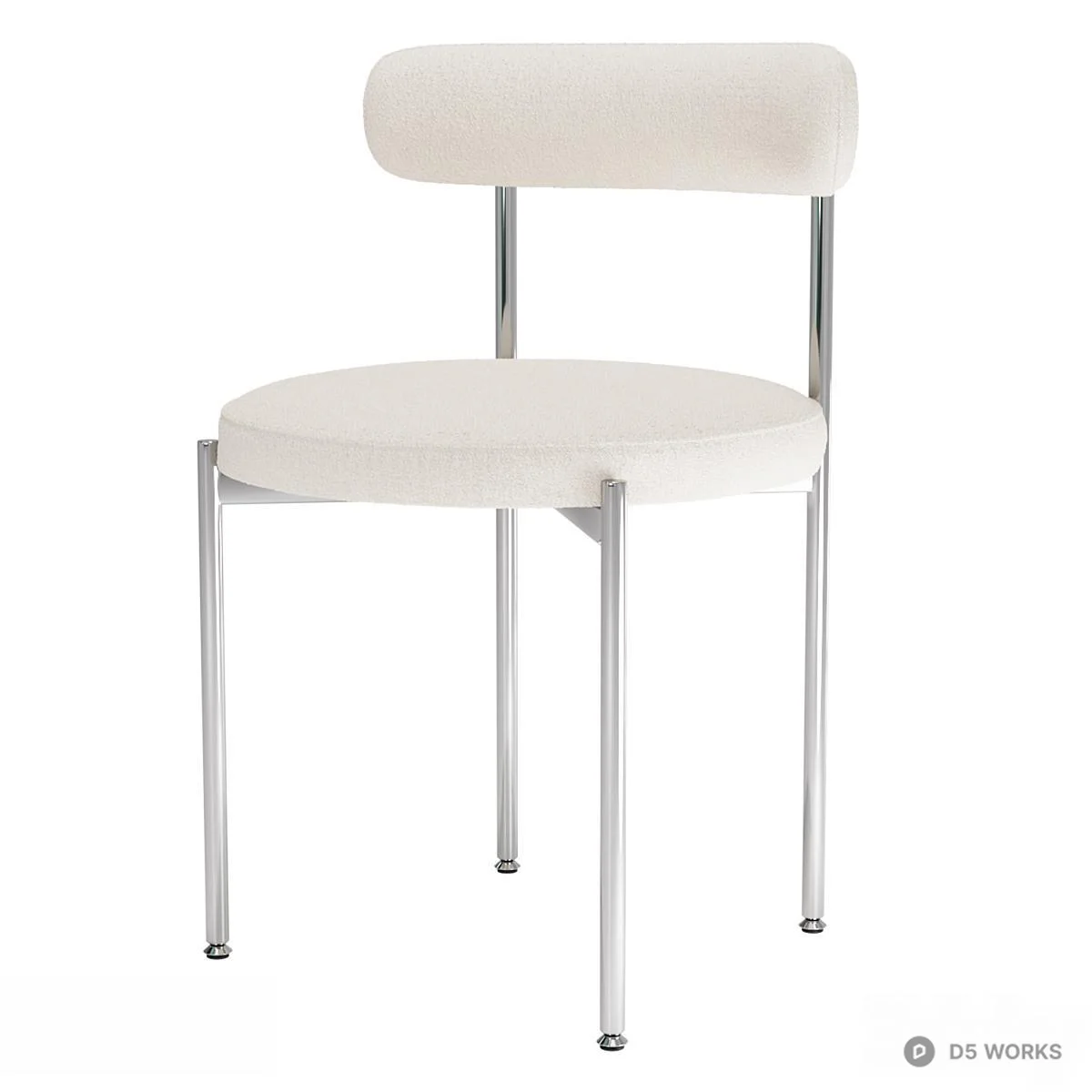 Minimalist Upholstered Leisure Chair 3d model thumbnail 3