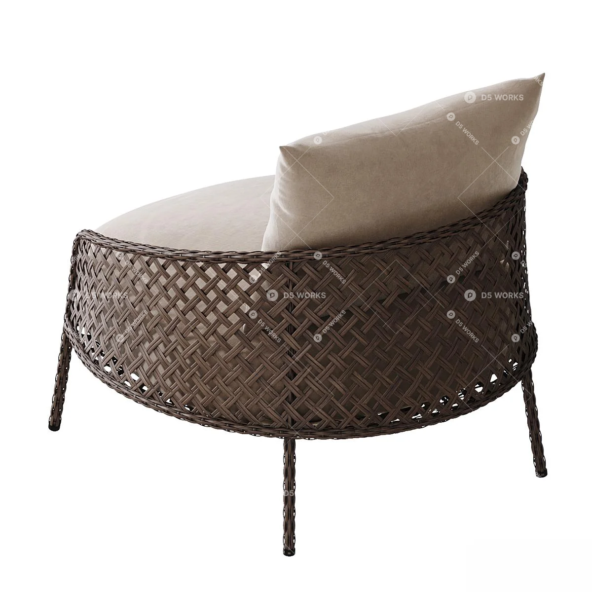 Armchair 3d model thumbnail 2