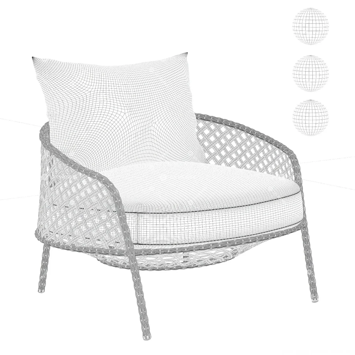 Armchair 3d model thumbnail 3