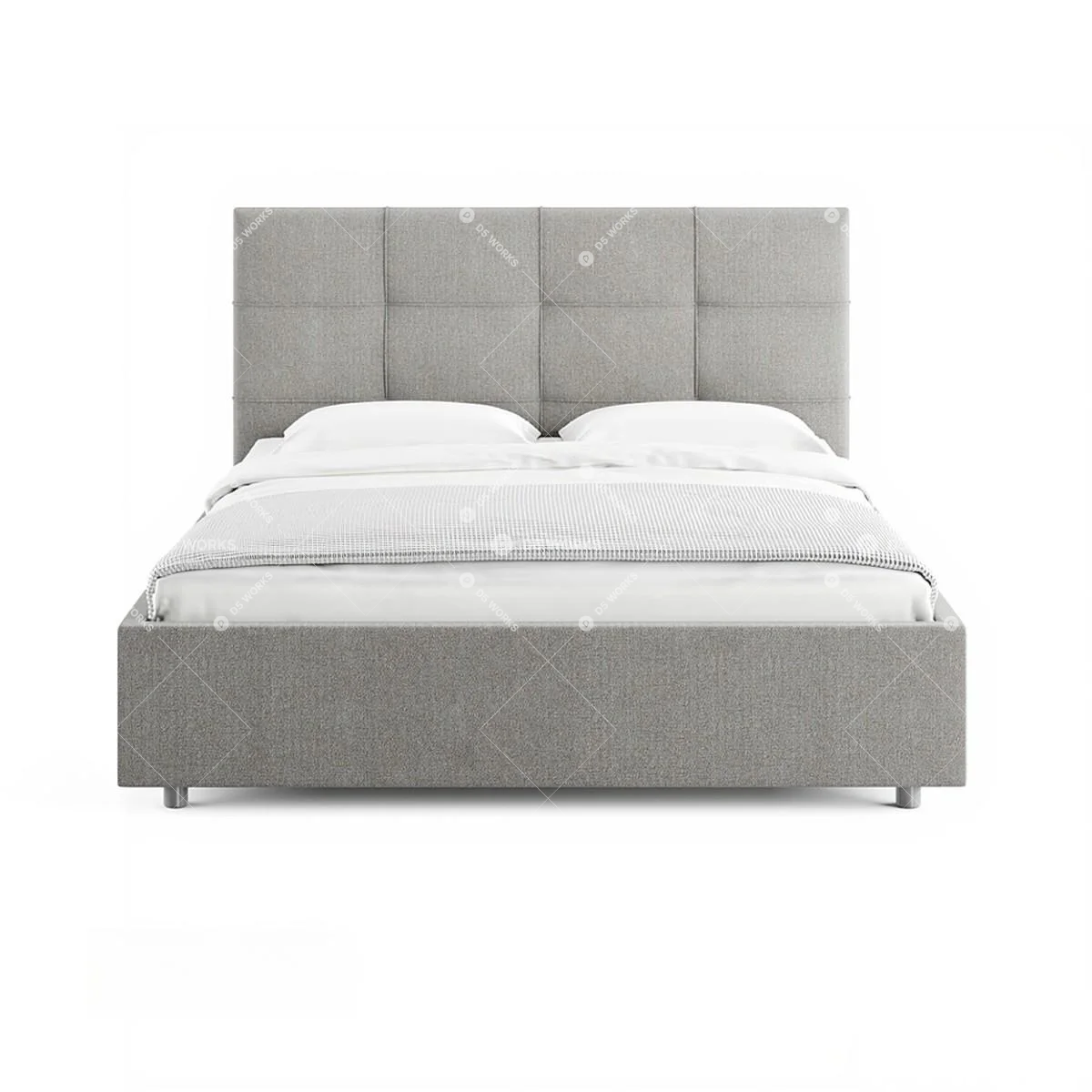 Transitional Double Bed 3d model thumbnail 2