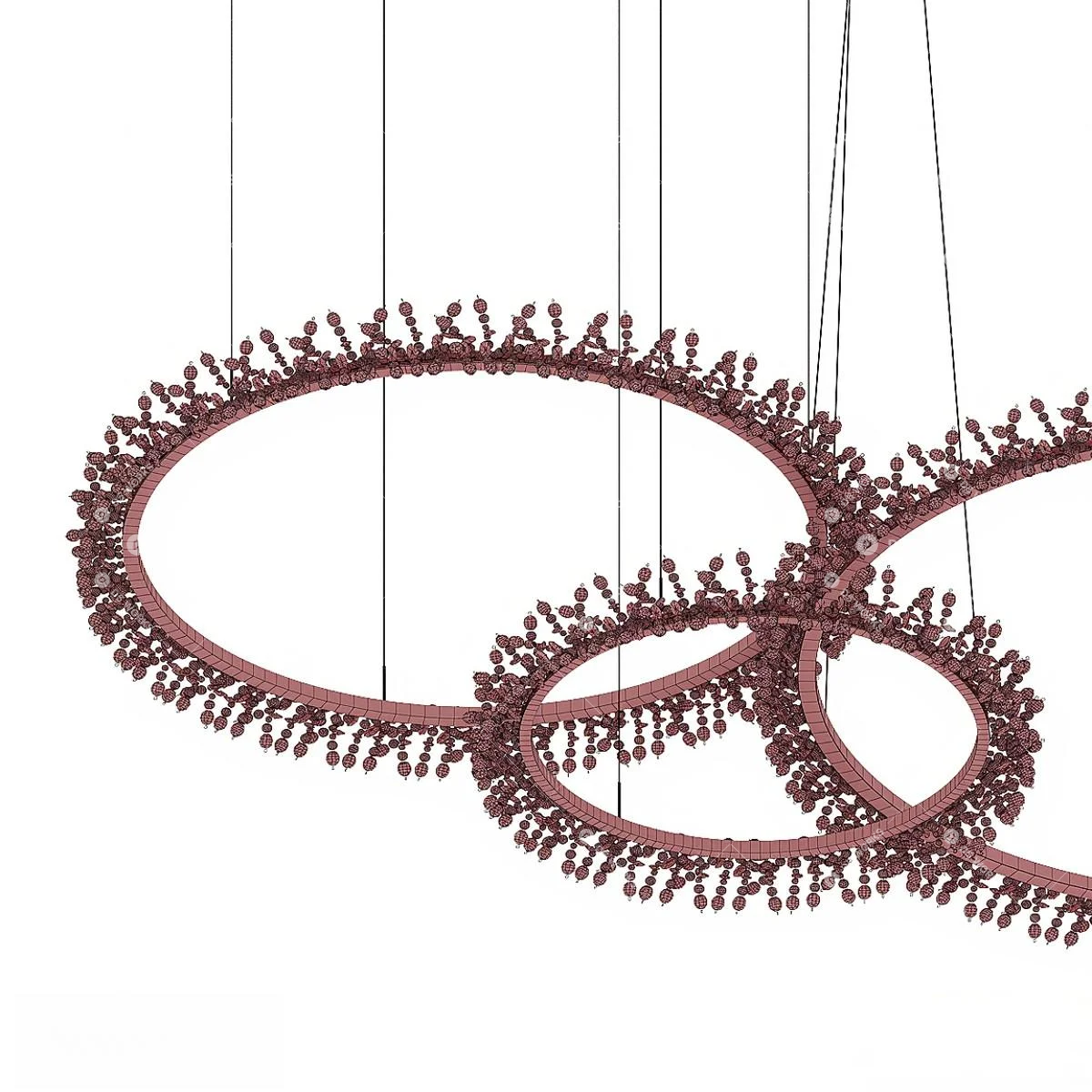 Spiral Crystal Chandelier 3d model thumbnail 2