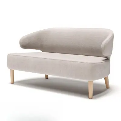Minimalist Upholstered Two-Seater Sofa 3d model