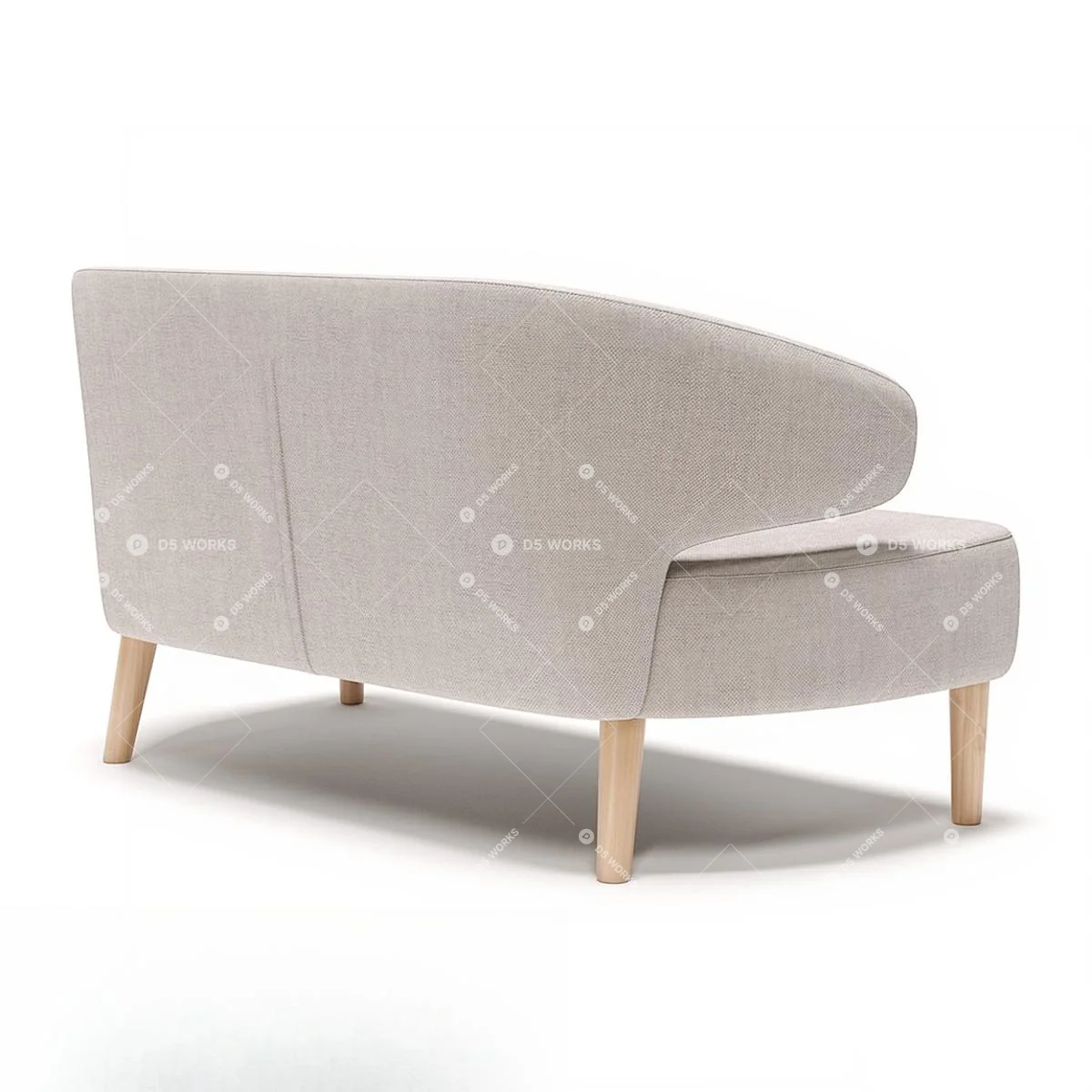 Scandinavian Two-seater Sofa 3d model thumbnail 3