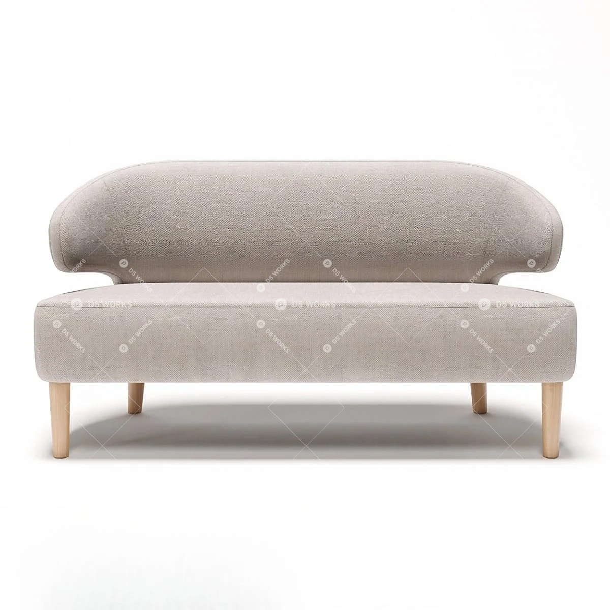 Scandinavian Two-seater Sofa 3d model thumbnail 2