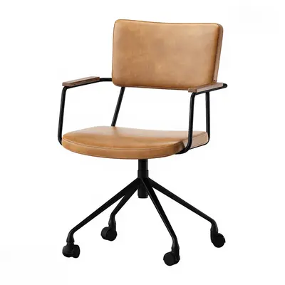 Industrial Style Leather Office Chair 3d model