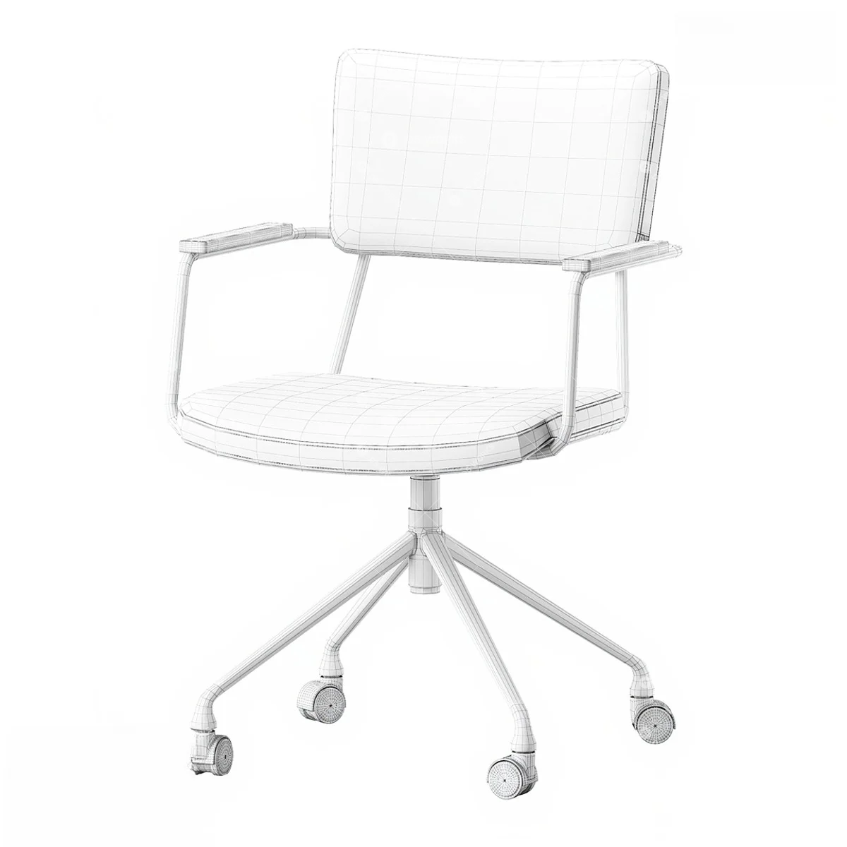 Industrial Office Chair 3d model thumbnail 2