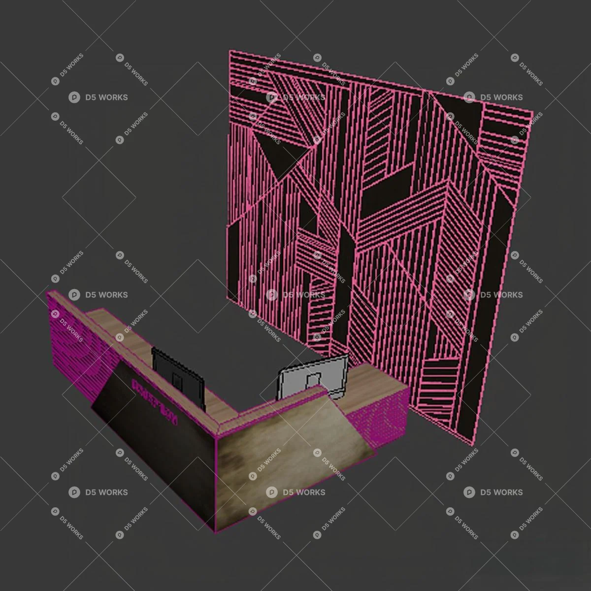 Reception Area 3d model thumbnail 3