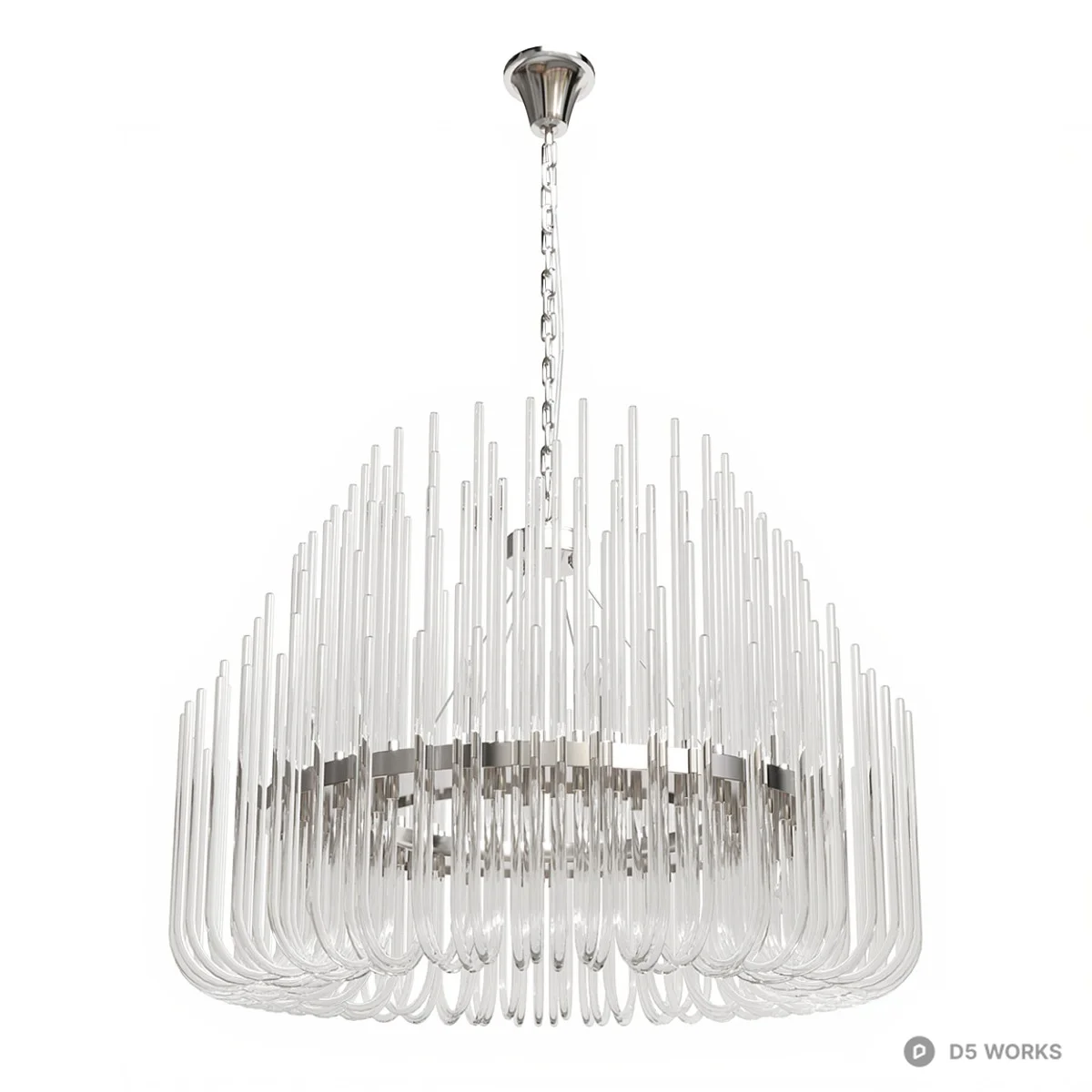 Crystal Rod Chandelier 3d model thumbnail 2