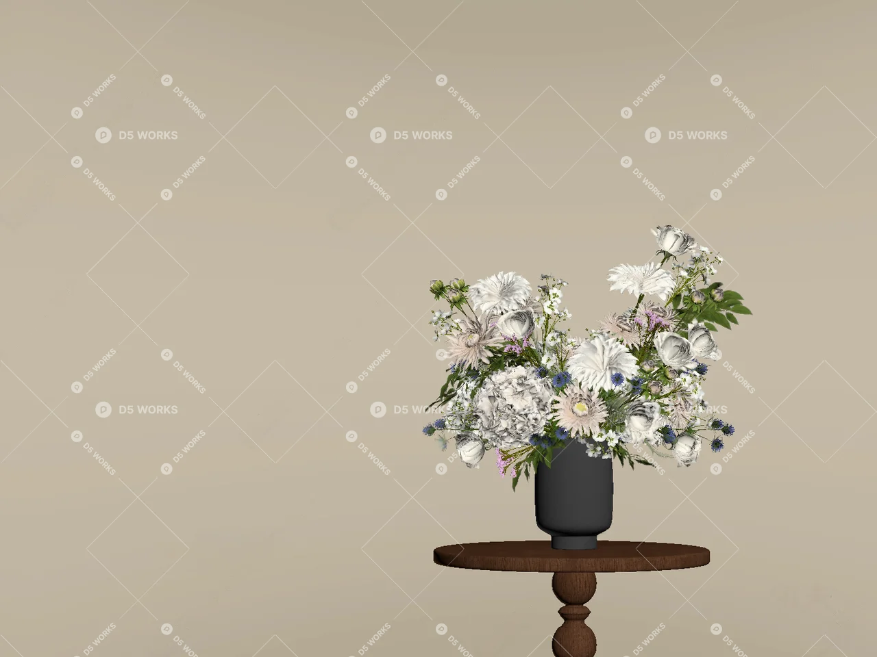 Floral Arrangement 3d model thumbnail 2
