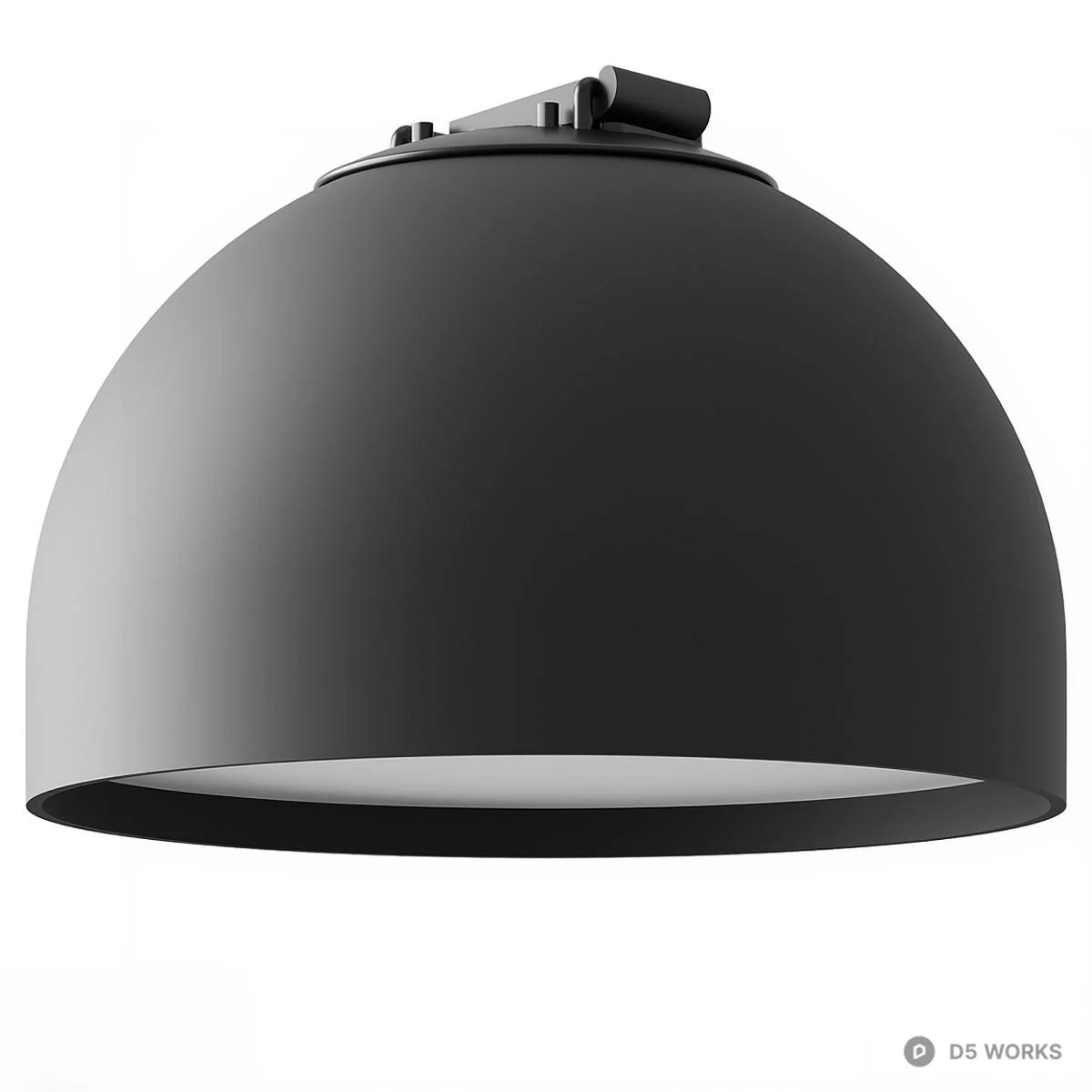 Matte Terracotta Dome Pendant Light 3d model thumbnail 3