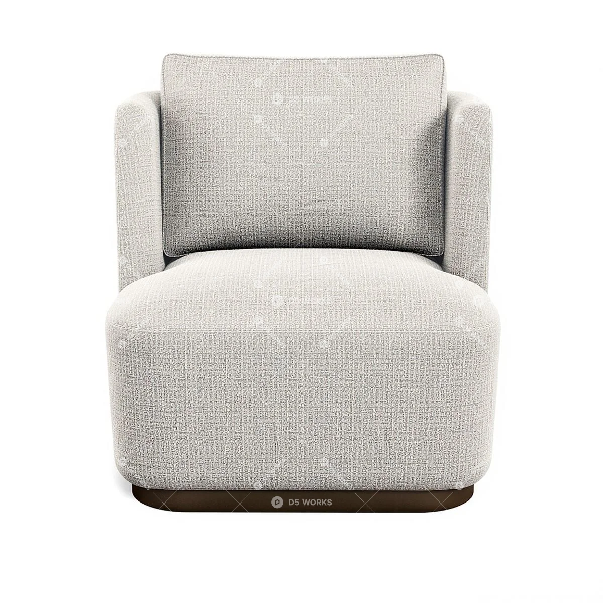 Contemporary Single Sofa 3d model thumbnail 2