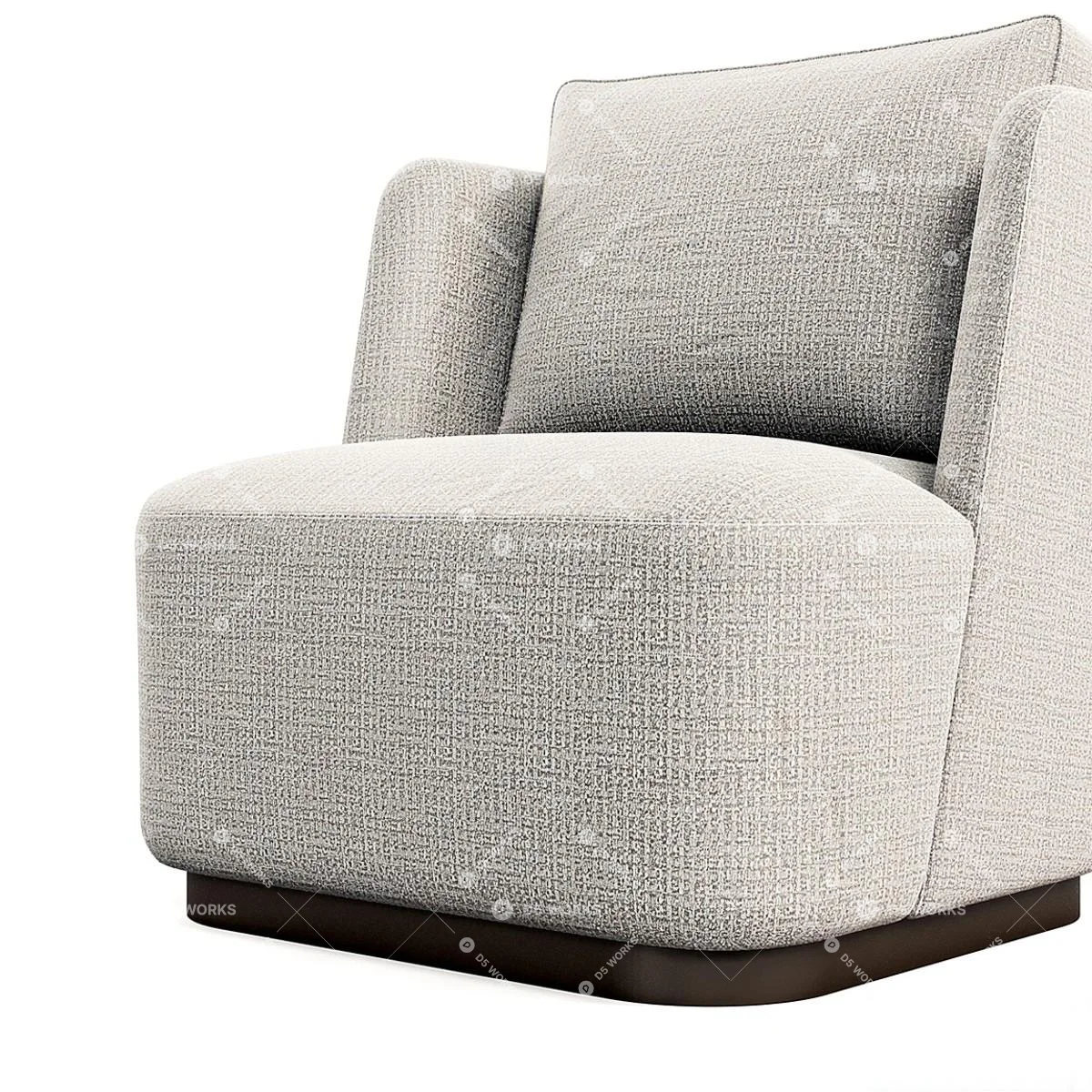 Contemporary Single Sofa 3d model thumbnail 3