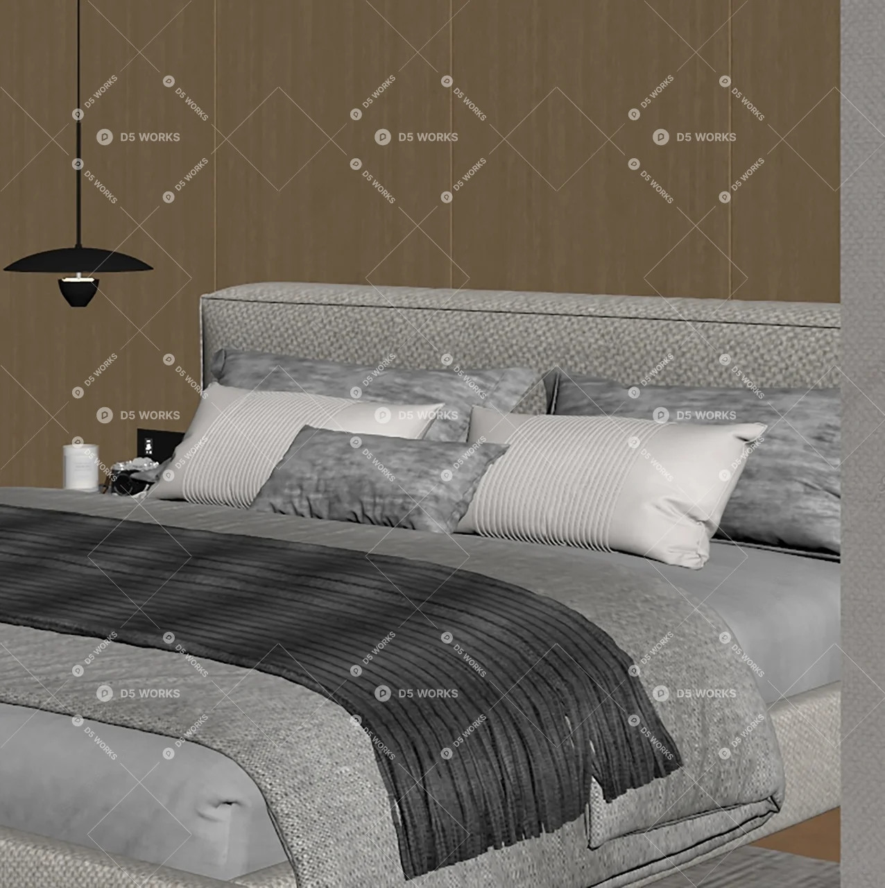 Modern Home Bedroom 3d model thumbnail 2